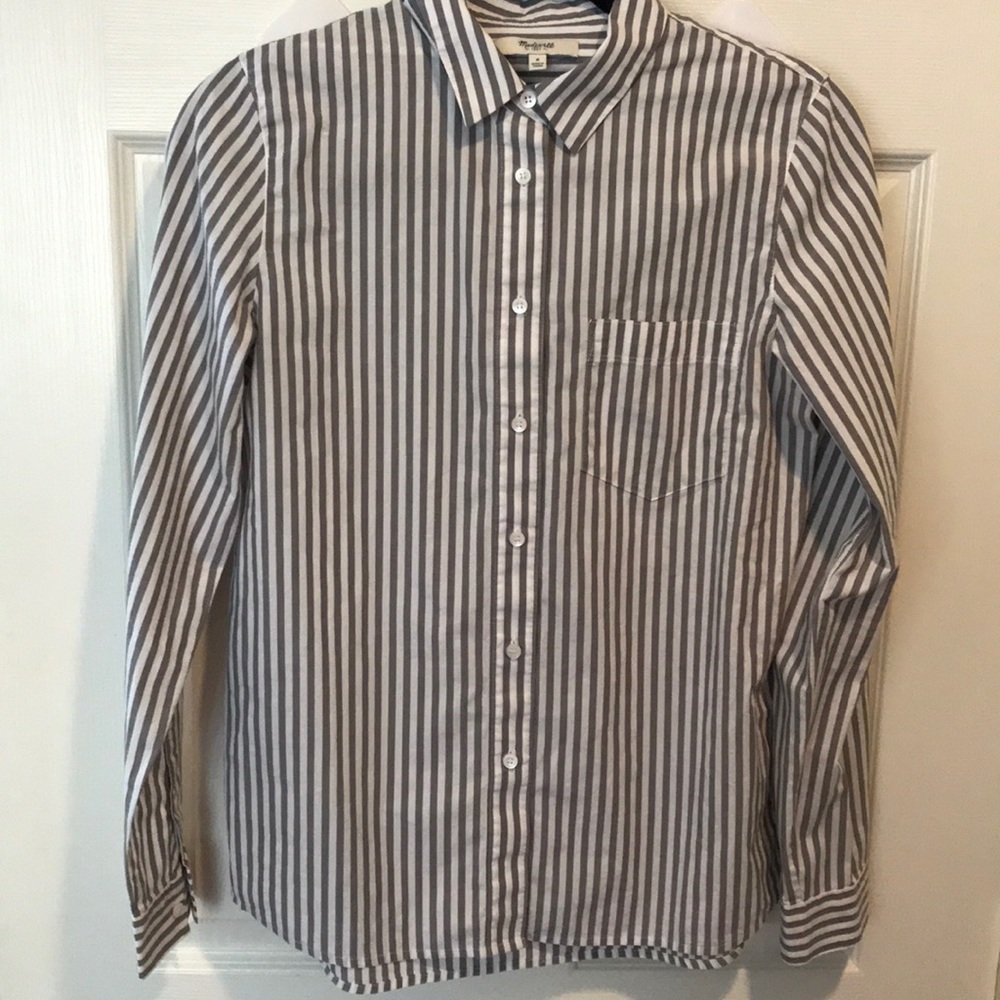 EUC Madewell Pinstriped 100% Cotton Shirt